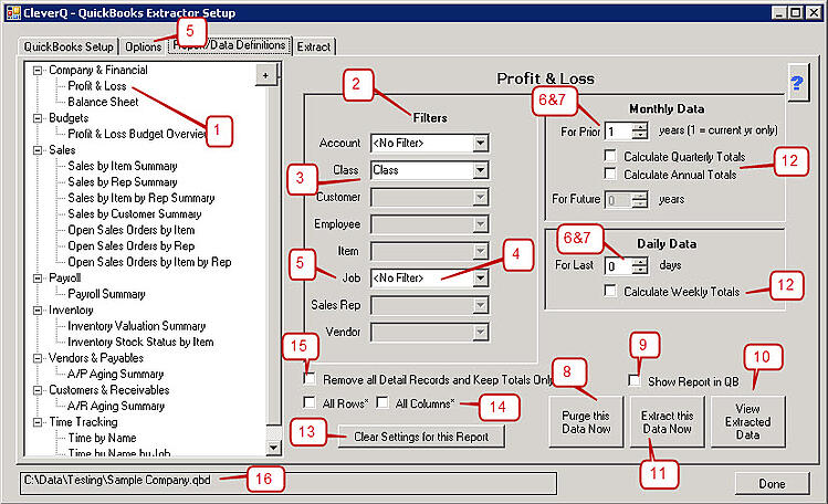 Data Extractors Example