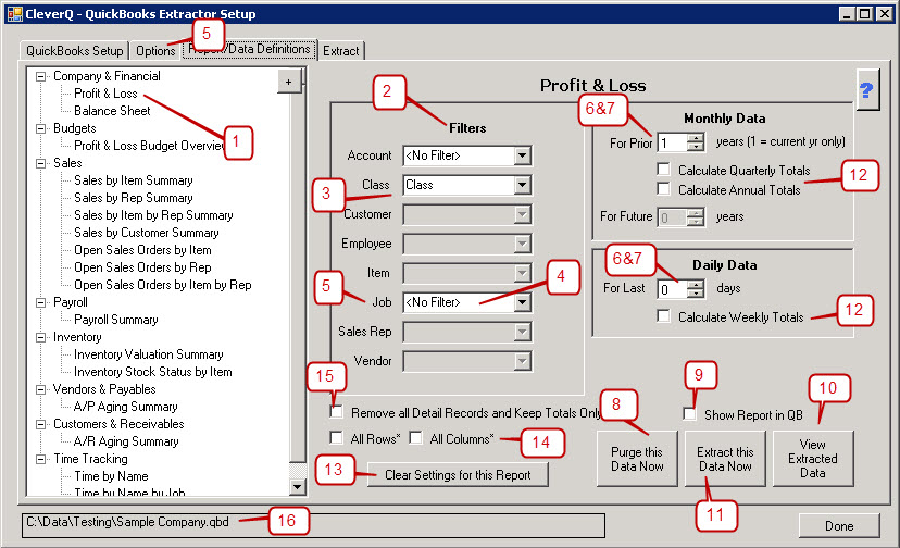 Data Extractors Example