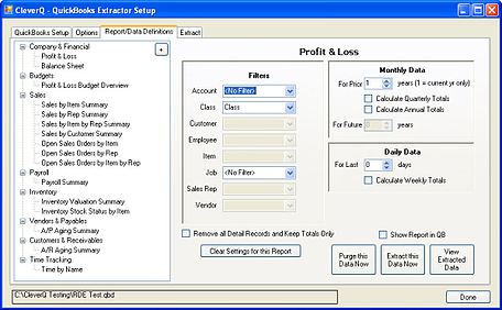 Quickbooks Data Mining